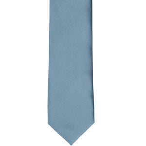 The front view of a serene solid tie in a slim view