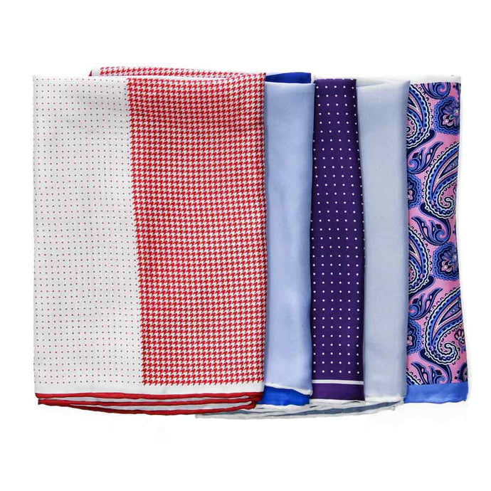 Oversized Assorted Pocket Squares, 5-Pack, Irregular