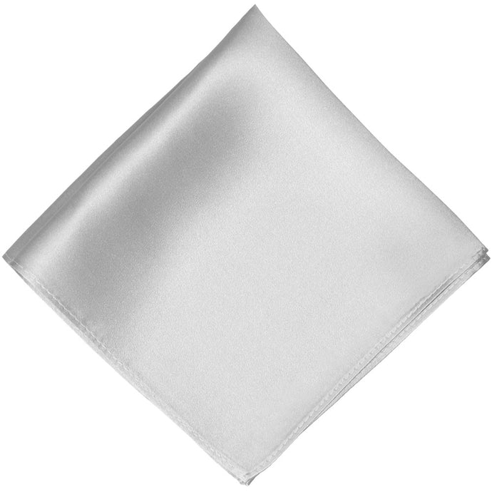 Silver Silk Pocket Square