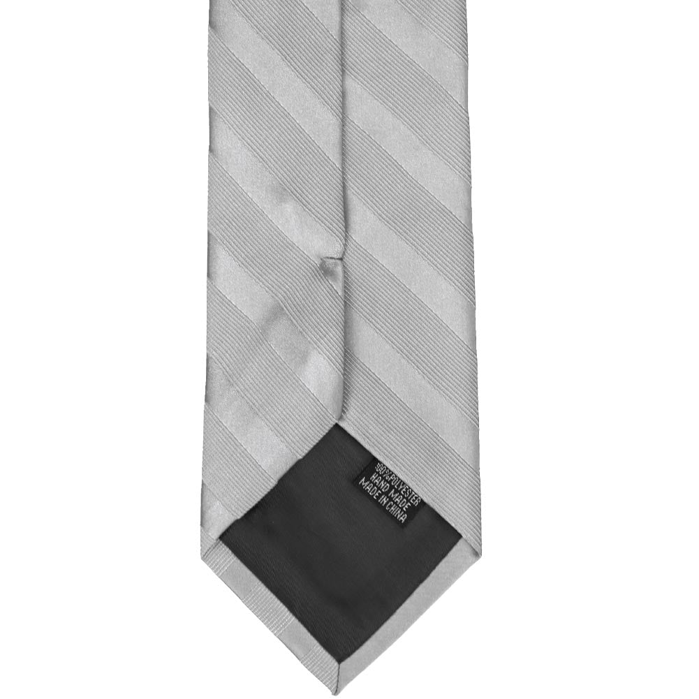 Silver Tone-on-Tone Striped Tie | Shop at TieMart – TieMart, Inc.