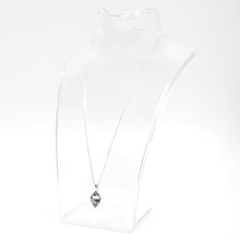 Load image into Gallery viewer, Silver Rhombus Shaped Crystal Necklace
