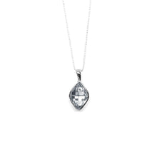Load image into Gallery viewer, Silver Rhombus Shaped Crystal Necklace
