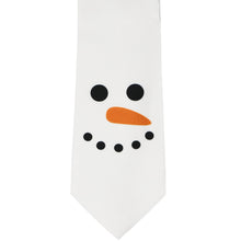 Load image into Gallery viewer, Snowman face necktie, front view