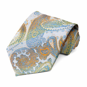 Spring pattern paisley tie