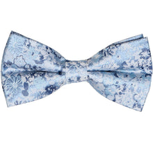 Load image into Gallery viewer, Steel blue floral pattern bow tie