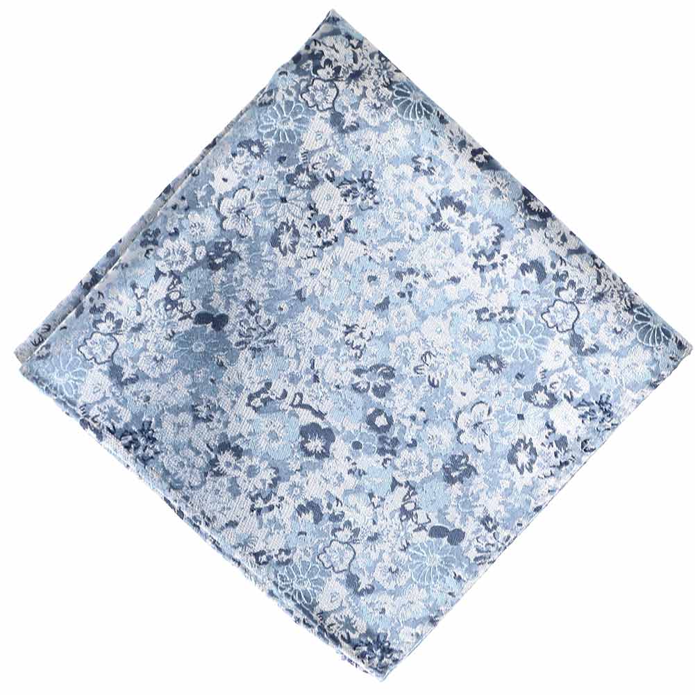 Hermès Silk Patterned Pocket Square - Blue Pocket Squares, Suiting