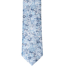 Load image into Gallery viewer, Dusty blue floral skinny tie, front view