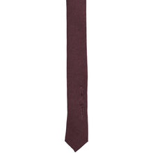 Load image into Gallery viewer, Tie tail with button tabs on a maroon uniform tie