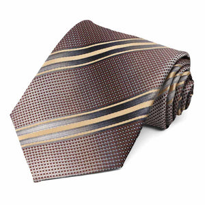Champagne Shelbyville Striped Necktie