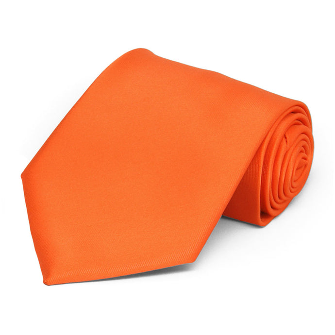 Tangerine Solid Color Necktie