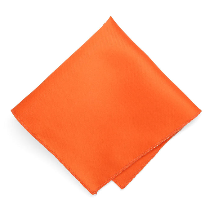 Tangerine Solid Color Pocket Square