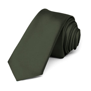 Tarragon Premium Skinny Necktie, 2" Width