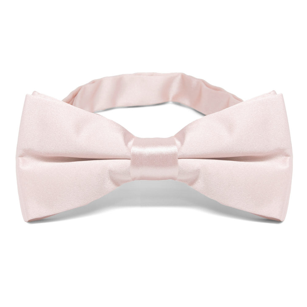 Tea Rose Pink Band Collar Bow Tie
