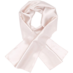 Tea rose pink scarf, crossed over itself