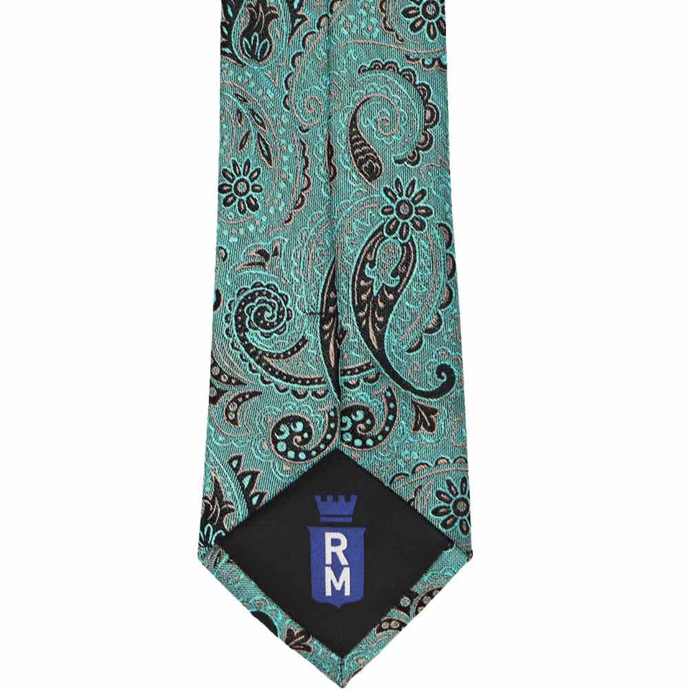 paisley teal tie
