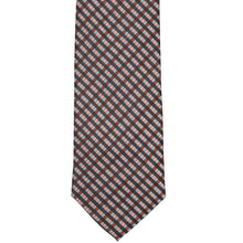 Load image into Gallery viewer, Front view of a terracotta gingham plaid tie