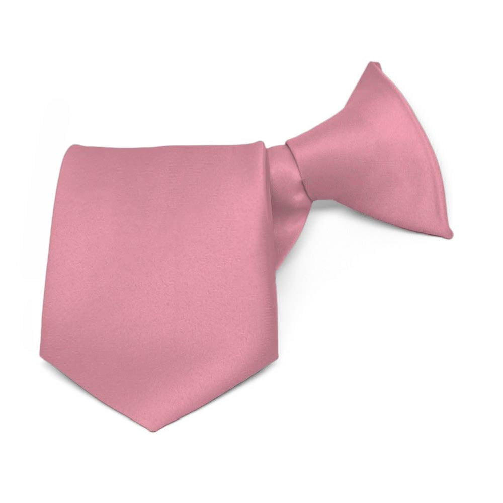 Boys' Tickle Me Pink Solid Color Clip-On Tie, 8