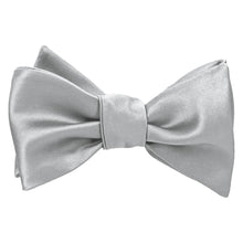 Load image into Gallery viewer, Tied light silver formal self-tie bow tie