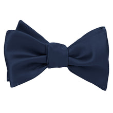 Load image into Gallery viewer, Pre-tied navy blue self-tie bow tie