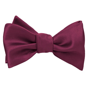 Tied raspberry self-tie bow tie