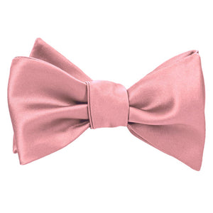 Tied rose petal pink self-tie bow tie