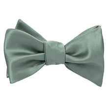 Load image into Gallery viewer, Tied stormy gray self-tie bow tie