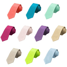 Load image into Gallery viewer, Trendy Solid Color Skinny Neckties, 10-Pack