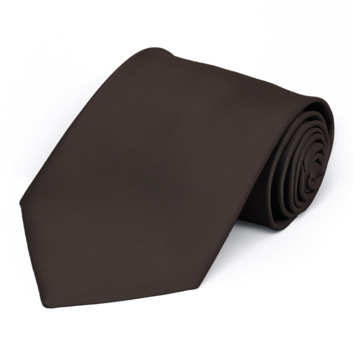 Truffle Brown Premium Extra Long Solid Color Necktie