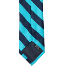 Turquoise and Navy Blue Striped Tie | Shop at TieMart – TieMart, Inc.