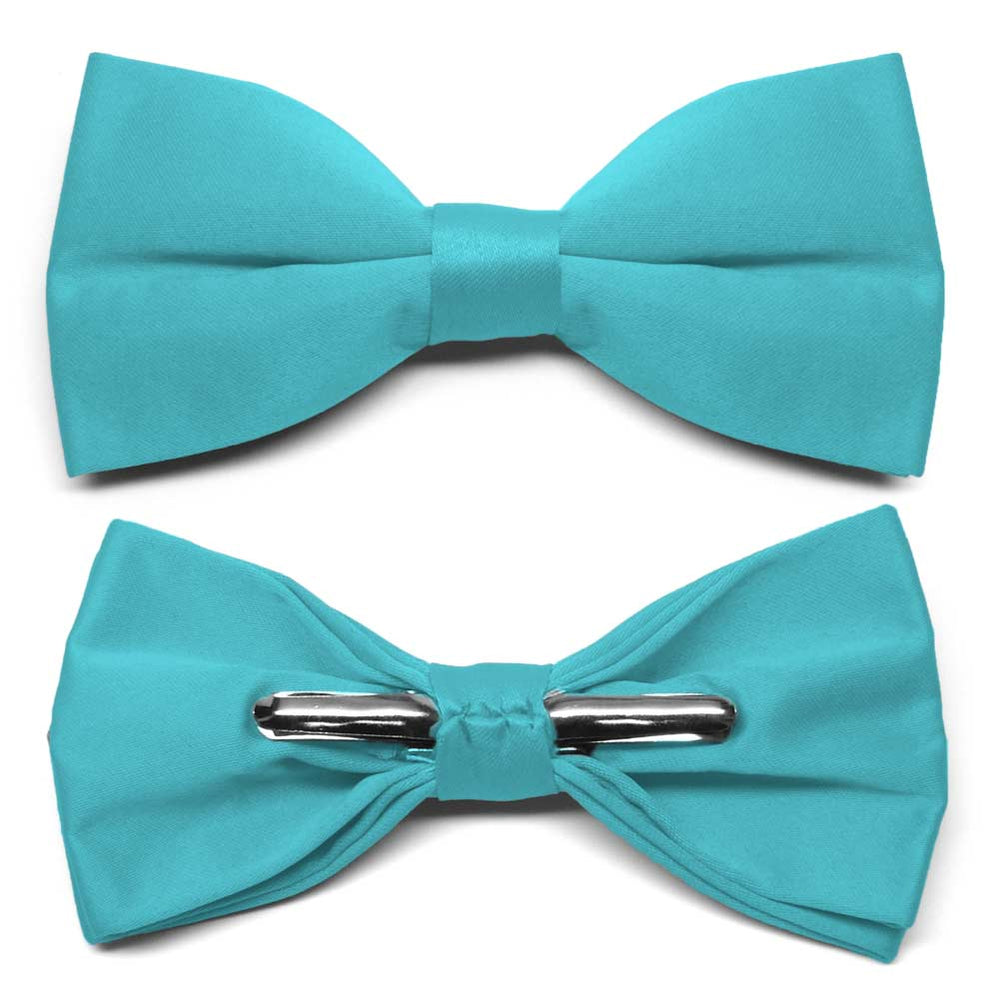 Turquoise Clip-On Bow Tie