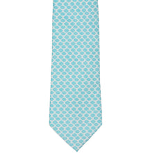 Load image into Gallery viewer, Turquoise water pattern necktie, front view