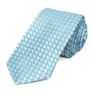 Turquoise Island Geometric Slim Necktie