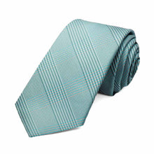 Load image into Gallery viewer, Turquoise Jamestown Glen Plaid Slim Necktie
