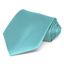 Load image into Gallery viewer, Turquoise Herringbone Silk Extra Long Necktie