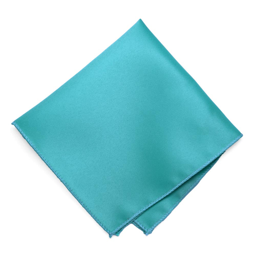 Turquoise Solid Color Pocket Square