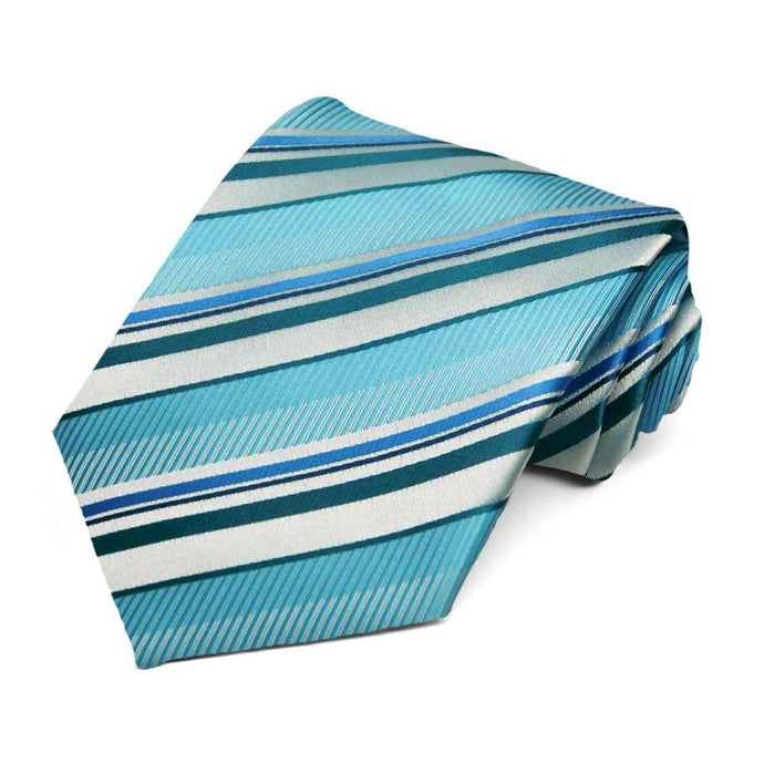 Turquoise Missoula Striped Necktie