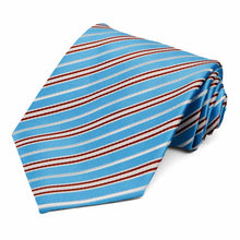 Load image into Gallery viewer, Turquoise Superior Striped Necktie