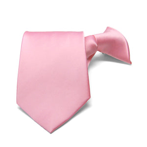Pink Silk Clip-On Tie, 20" Length