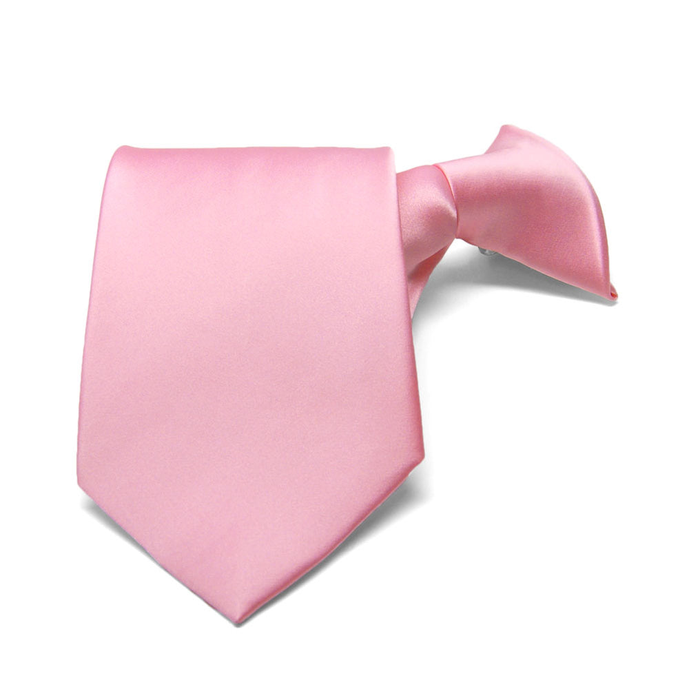 Pink Silk Clip-On Tie, 20