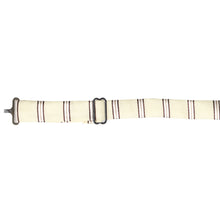 Load image into Gallery viewer, The band on a vanilla and brown striped floppy bow tie