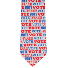 Load image into Gallery viewer, Front view vote themed novelty tie