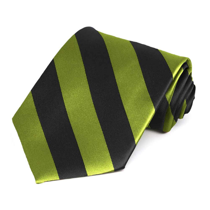 Wasabi and Black Striped Tie