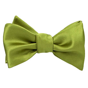 Wasabi green self-tied bow tie, tied