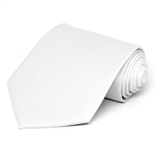 Load image into Gallery viewer, White Extra Long Solid Color Necktie
