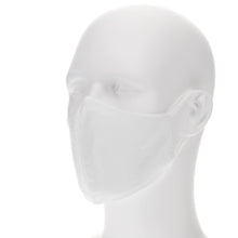 Load image into Gallery viewer, white face mask on a mannequin with filter pocket