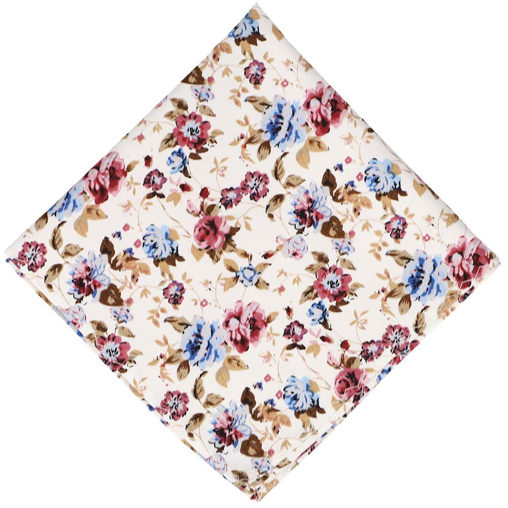 Ridgecrest Floral Cotton Pocket Square