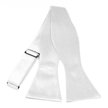 Load image into Gallery viewer, White Herringbone Silk Self-Tie Bow Tie