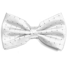 Load image into Gallery viewer, White Danbury Grid Bow Tie