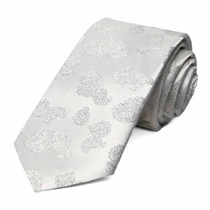 White Ivanhoe Paisley Slim Necktie