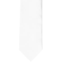 Load image into Gallery viewer, Front view of a solid white necktie